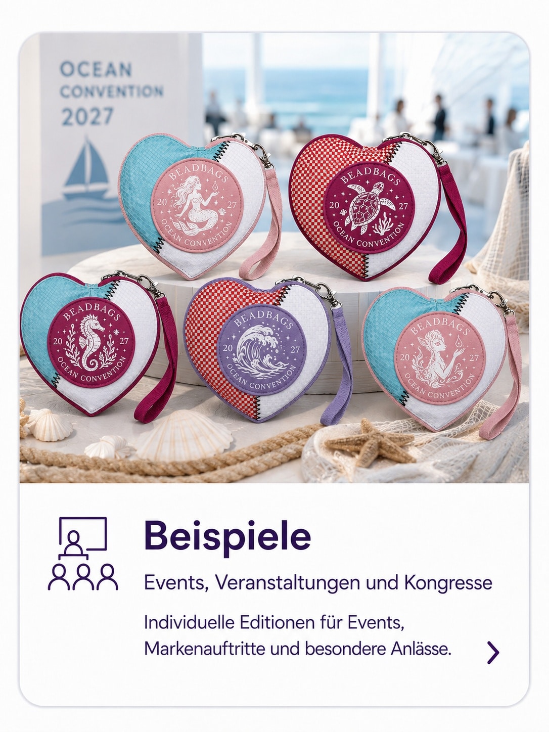 Events & Kongresse – Beadbags Individualisierungsbeispiele