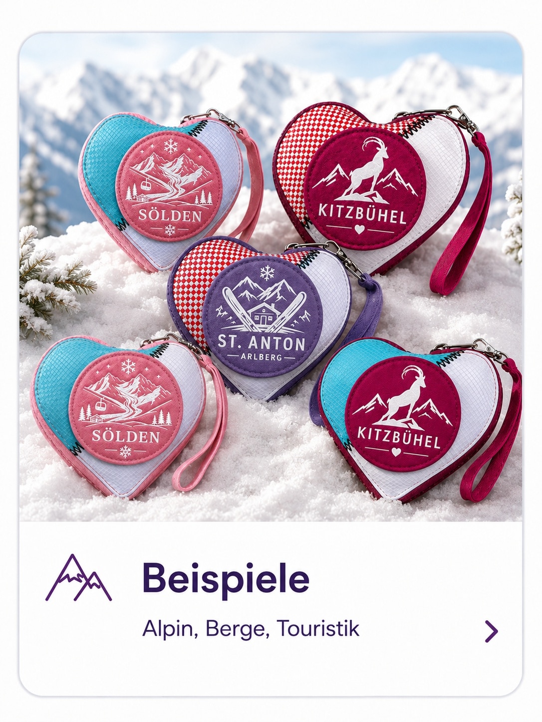 Alpine Regionen – Beadbags Individualisierungsbeispiele