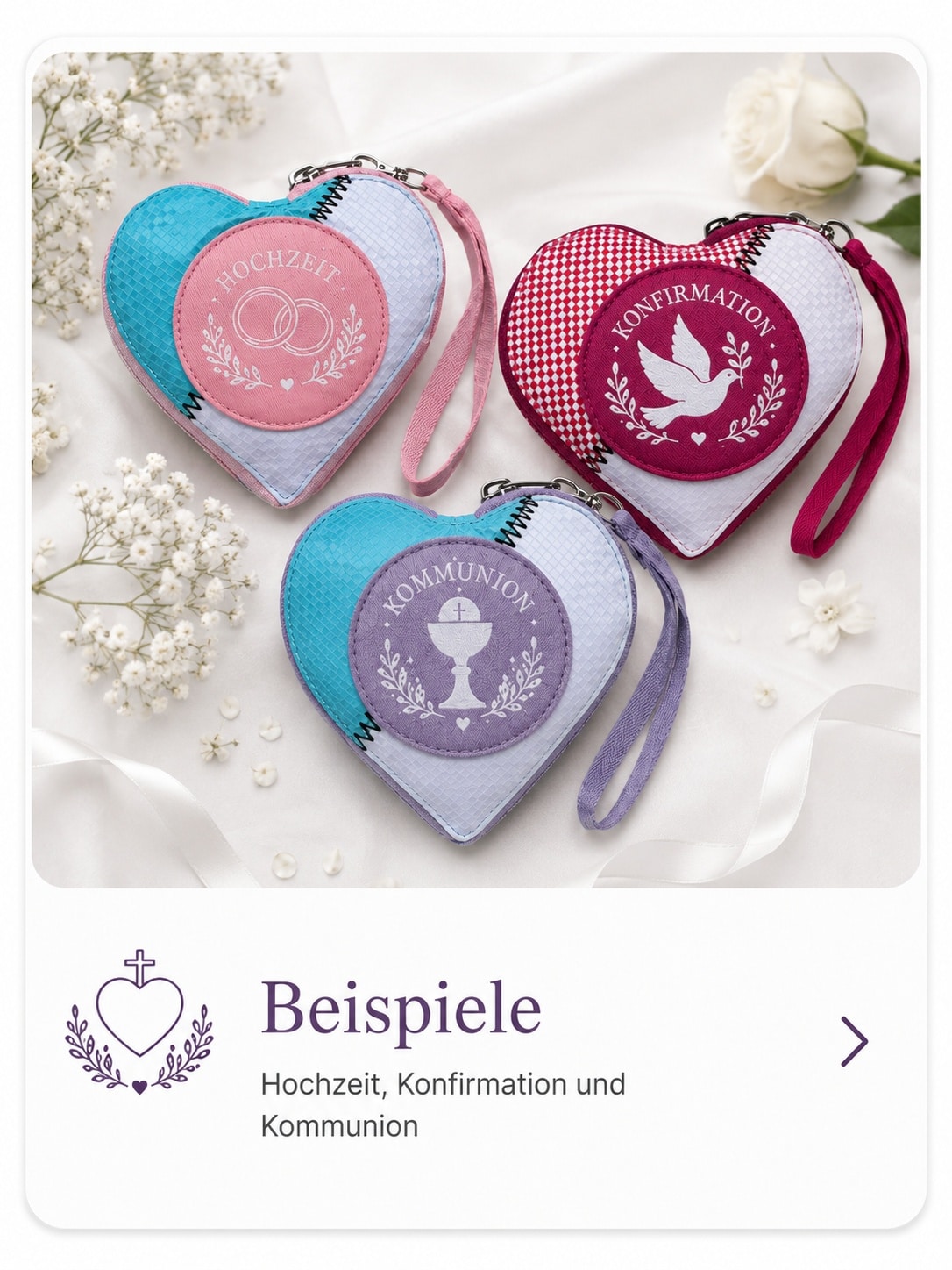 Hochzeiten & Feiern – Beadbags Individualisierungsbeispiele