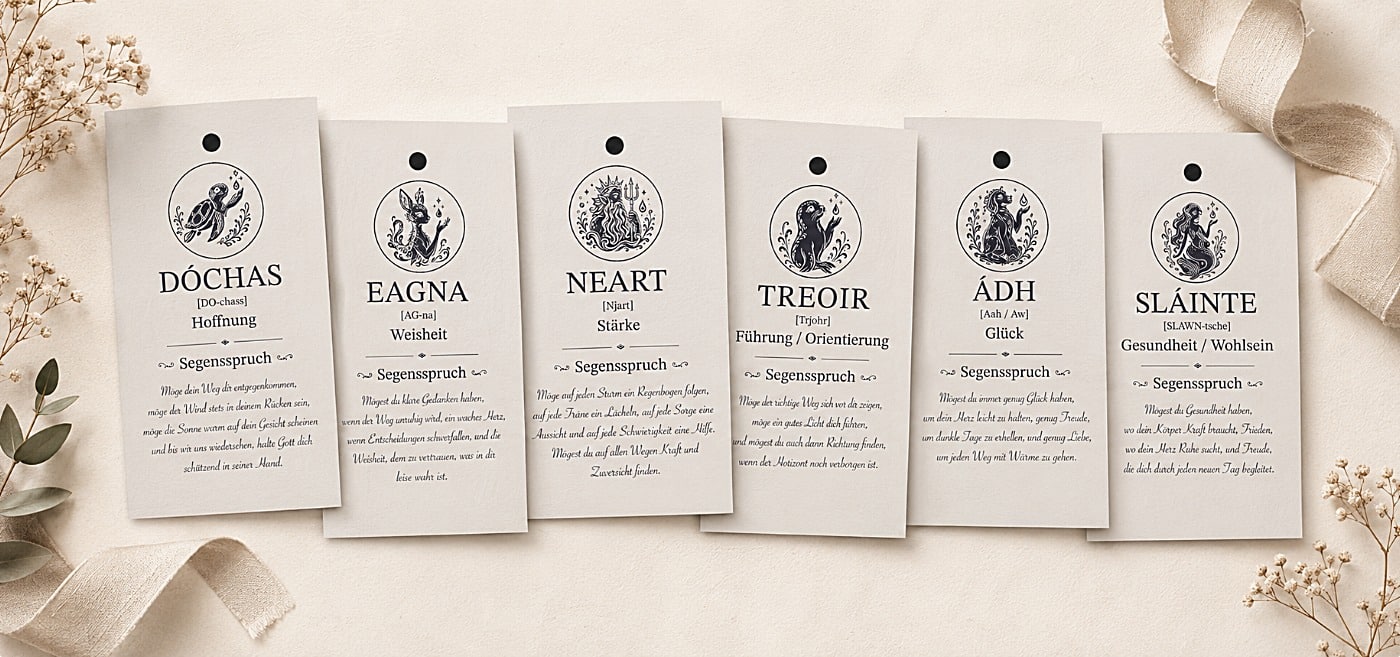 Story labels for Package 3 Blessing Heart and Package 4 Blessing Round